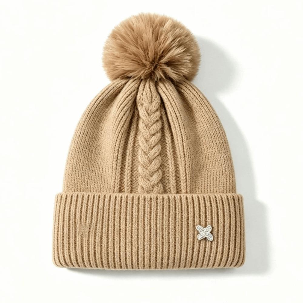 Warm Winter Hat Windproof Beanie Hats Fashion Pompoms Hat Outdoor