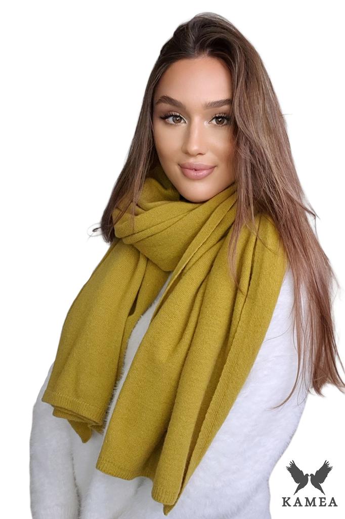 Scarf*01 Women' Wool Lime Color