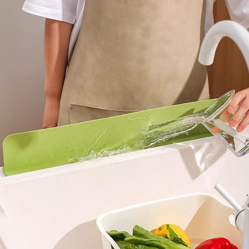 1 Peça Protetor de Salpicos de Pia de Silicone com Ventosa Defletor de Pia Protetor contra Salpicos para Ilha de Cozinha e Banheiro