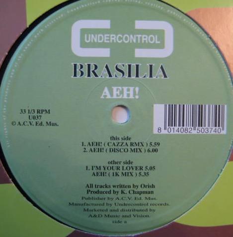 

12inch Record BRASILIA - Aeh! U037 Undercontrol Italy Dance & Electronica Used