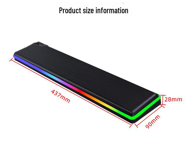 New Luminous Gaming Keyboard with Memory Foam Wrist Support and Slow Rebound.