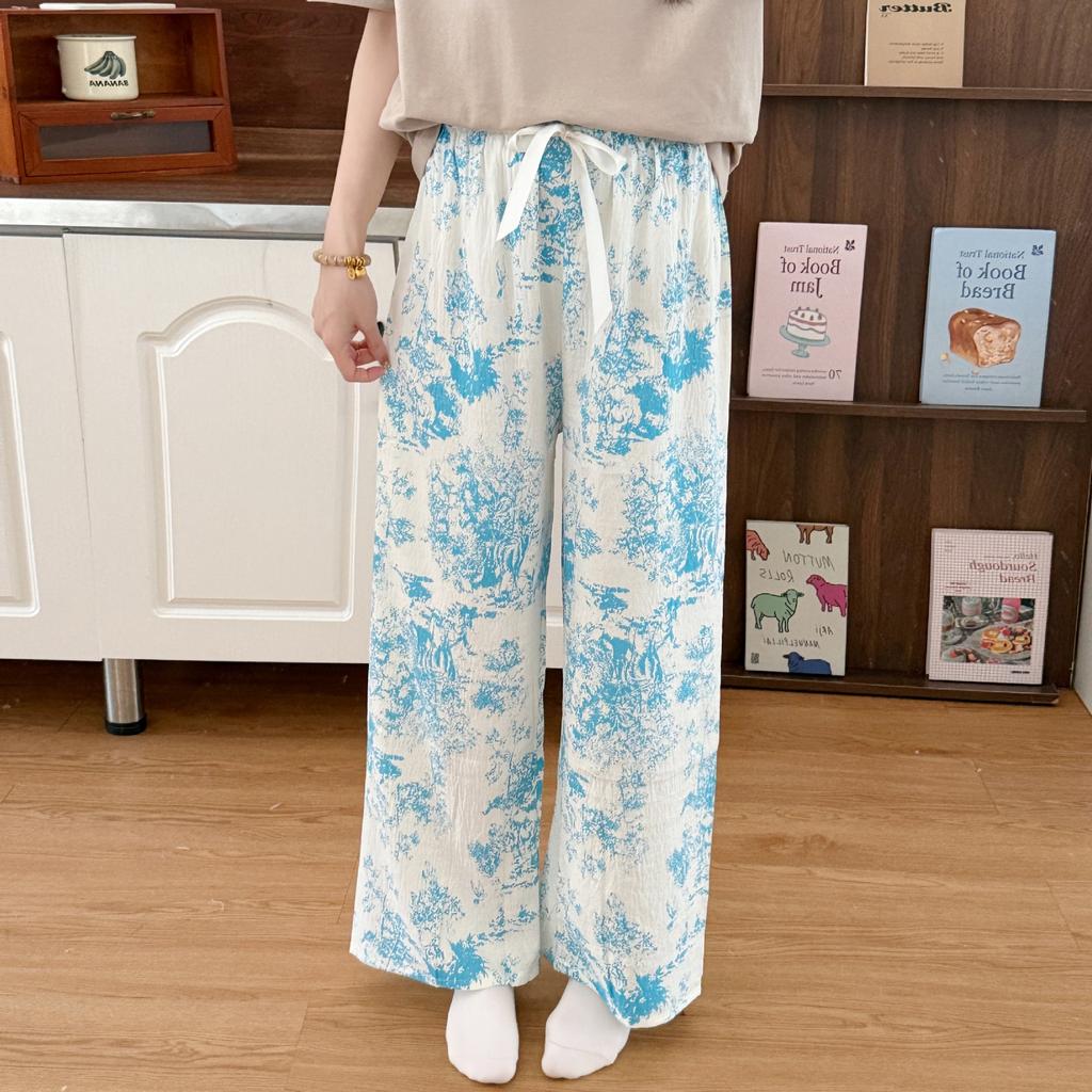 Sweet Cloud Cotton Can Be Worn Outside Cartoon Pajama Pants Loungewear Loose Thin Print Cute Korean Walking Pants Cotton Feeling