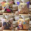KujoKaren Cushion Cover Anti-dustmite Pillowcase Invisible Zipper Silky Short Plush Sofa Cushion Cover