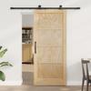 vidaXL Sliding Door with Hardware Kit 86x198.5 Cm Solid Pine Wood 3333342