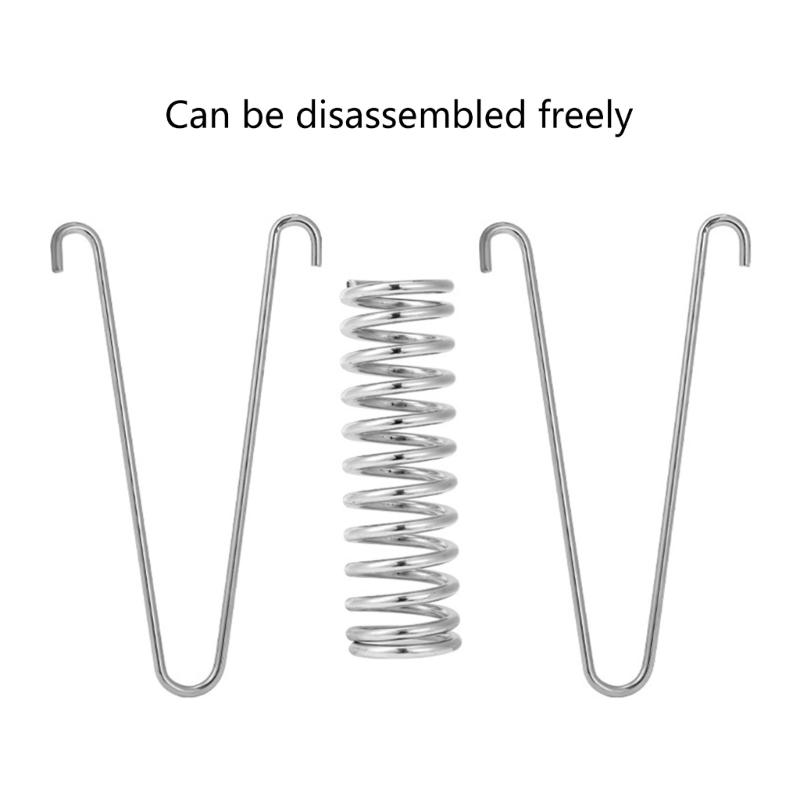 4Pcs Stainless Steel Tent Spring Buckle for Outdoor Camping, Dog Training, Swing