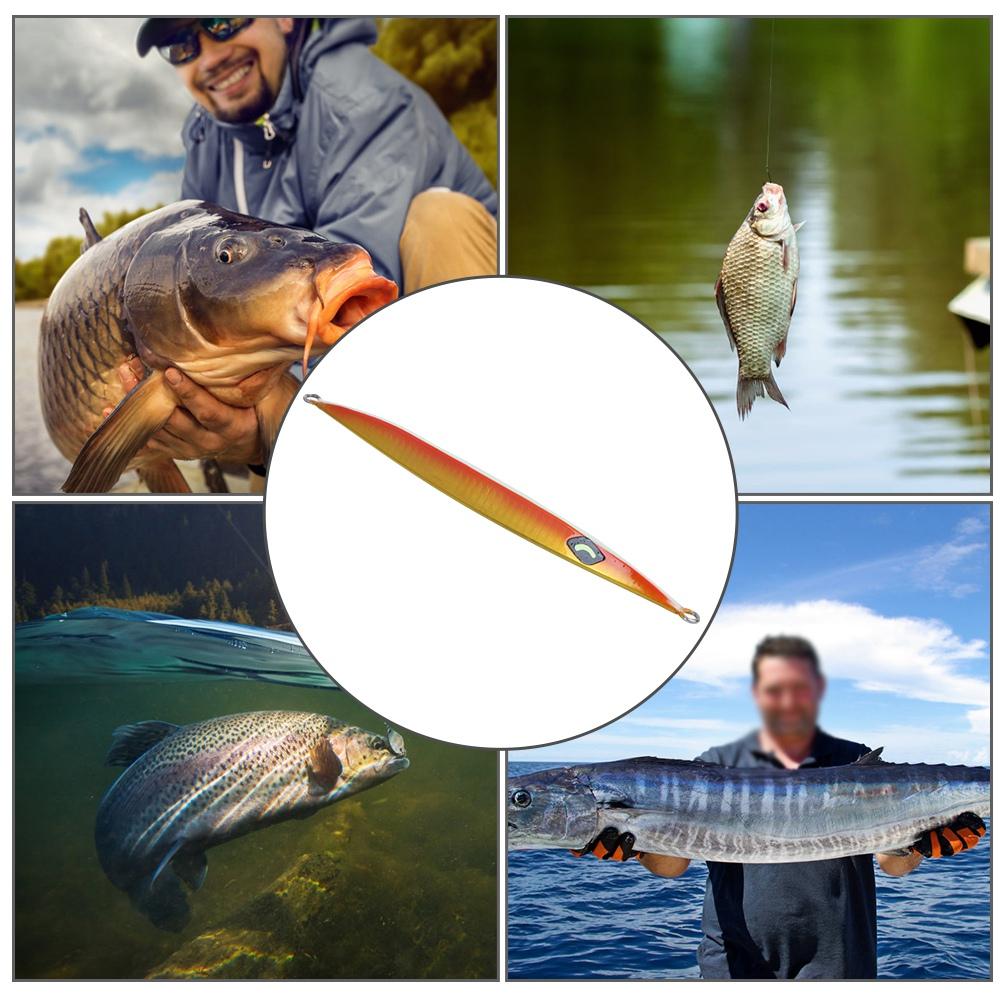 Jigging Iron Plate Artificial Simulation Tuna Fishing Lures Bait Fast Sinking Luminous Deep Sea Vessel Fishing