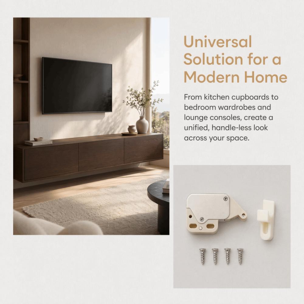 Soft Close Cabinet Door Latch Easy Install Touch Catch Lock Mini Push To Open Latch  Cupboard Doors