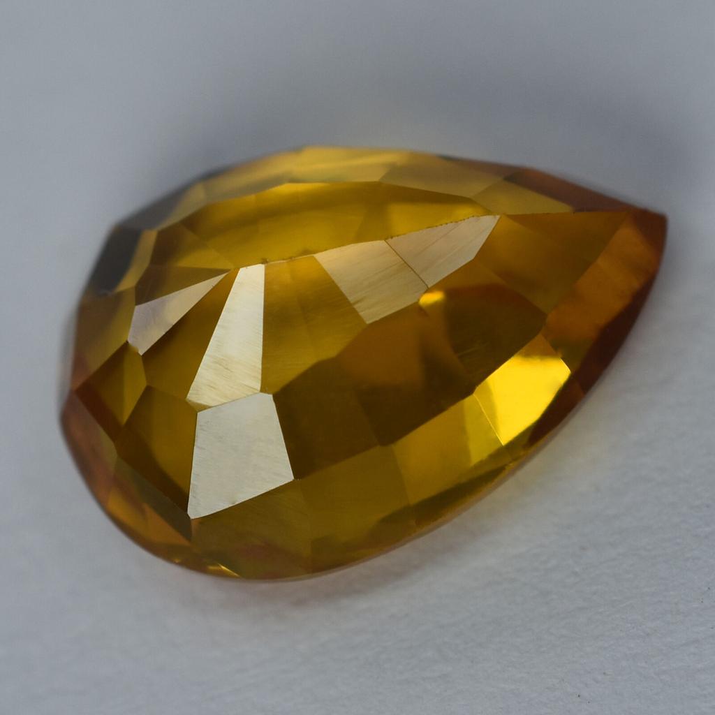 Amazing Natural YELLOW Sapphire Pear Cut 7.00 Ct CERTIFIED Rare Loose Gemstone