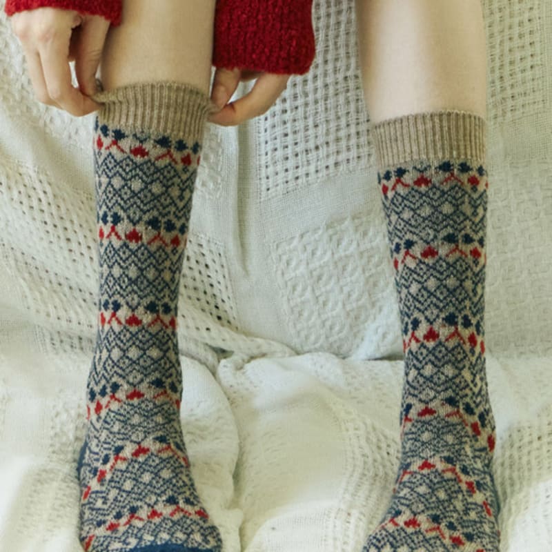 Bananasisters Gretel Nordic Wool Knit Socks (3 colors)