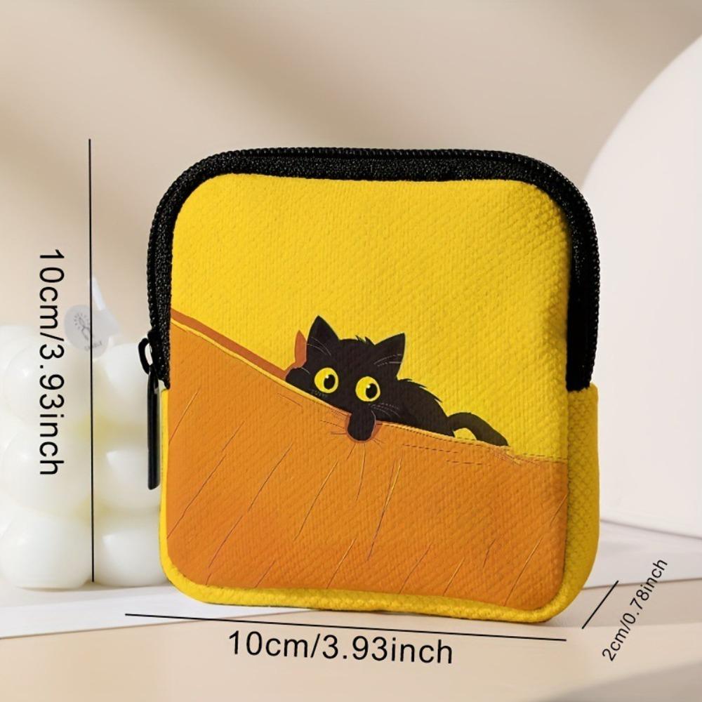 New Mini Coin Purse Lightweight Durable Wallet Portable Cat Dog Print Earphone Bag Friends Gift