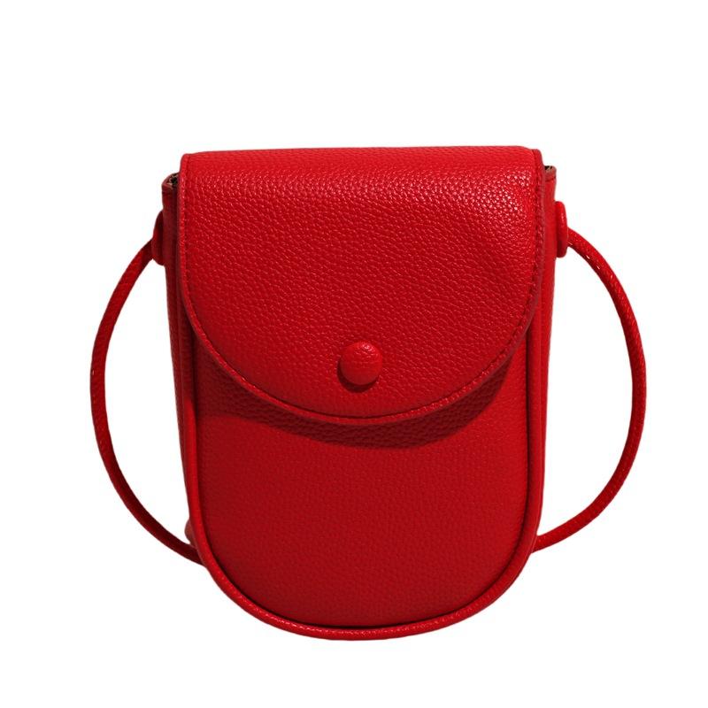 Fashion Korean version of dopamine color simple niche mobile phone bag women's casual versatile commuter foreign style messenger bag bag
