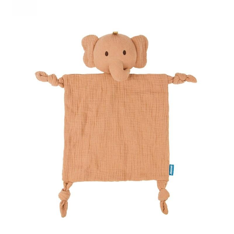 Baby Comforter Blanket With Dual Layer Cotton Gauze Soft Plush Toy For Newborns