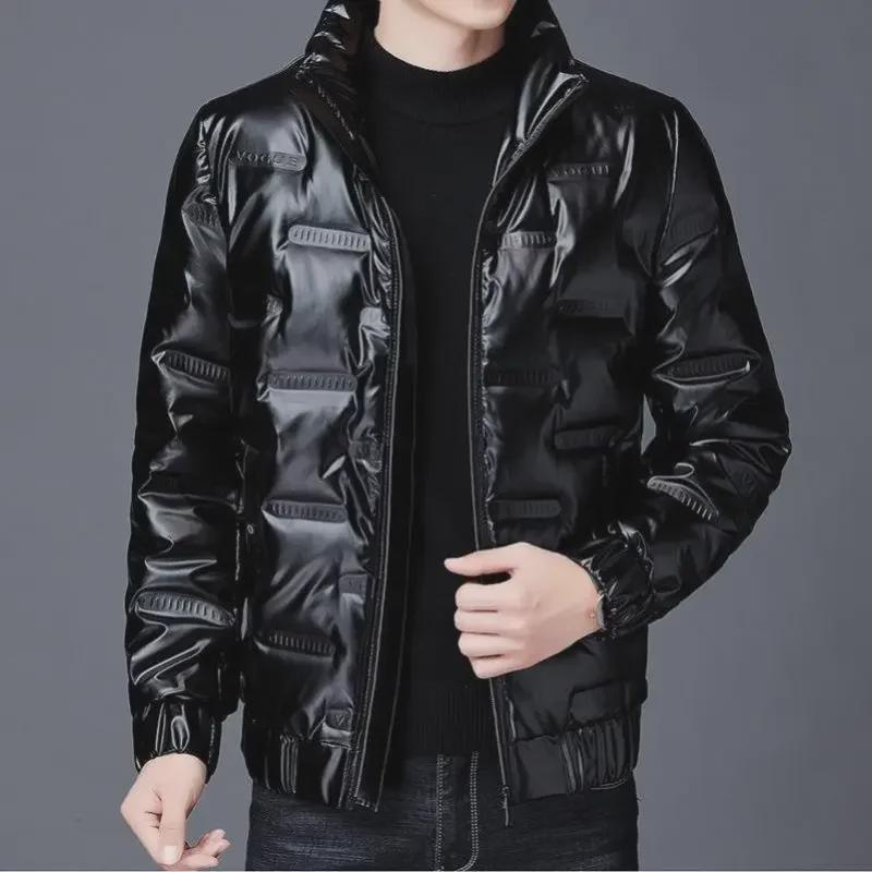 Men's 2022 Winter Short Down Cotton Jacket - Trendy, Shiny, Warm, and Thick