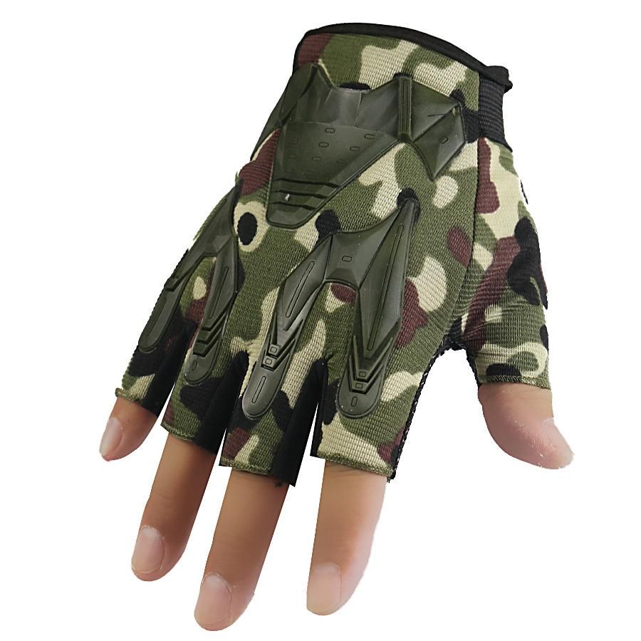 Summer Half-Finger Tactical Gloves for Men Fingerless Design for Shooting and Motorcycle Work
