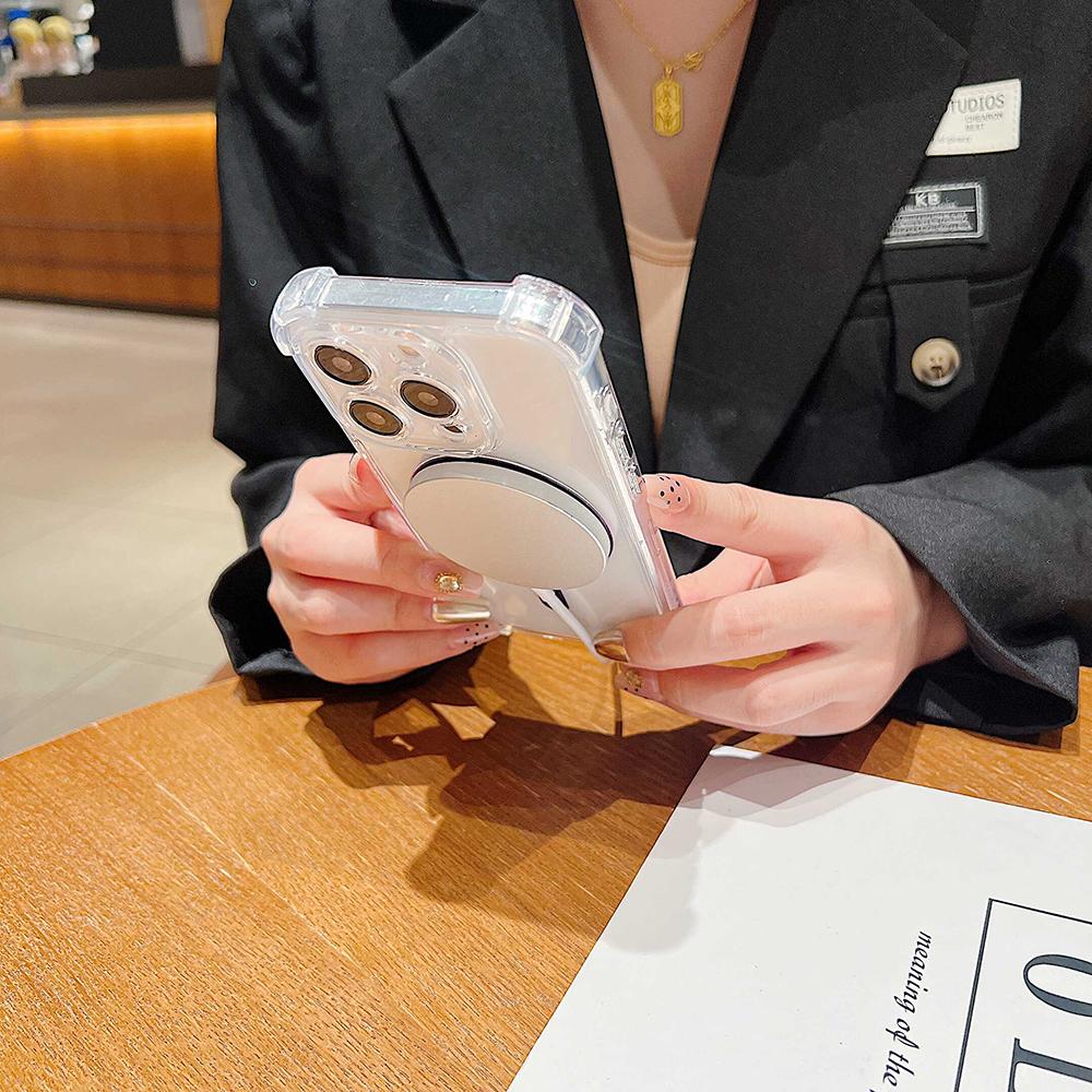 Strong Magnetic Magsafe Wireless Charging Transparent Case For iPhone 17Air 16 15 14 13 12 11 Pro Max Shockproof Silicone Clear Soft 7/8Plus XR Cover