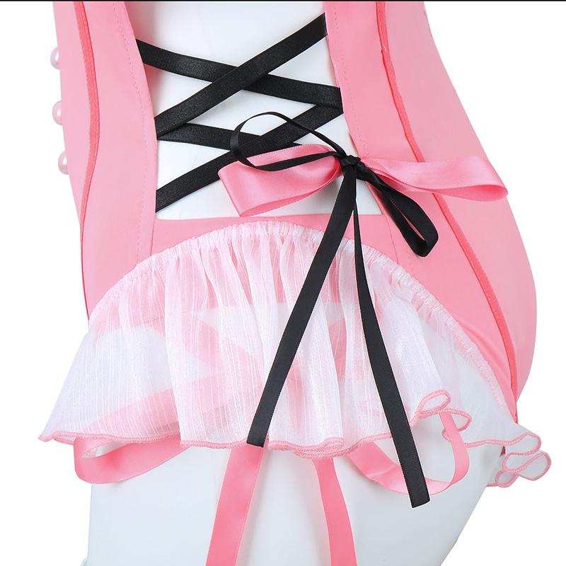 Naraka Cos Bladepoint Jumpsuit Feria Shen Cosplay Costume Pink Swimsuit Sexy Women Swimwear