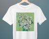 Vase with Pink Roses, Vincent Van Gogh Painting, Unisex T-Shirt, Art T-Shirt, Fine Art, Flowers, Gift for Her, Gift for Him, Art Lover Gift