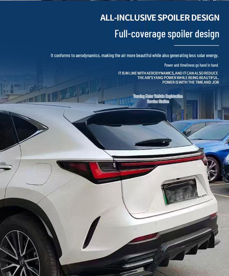 2022-2025 Lexus NX Rear Spoiler, Front Lip & Wind Deflector Kit
