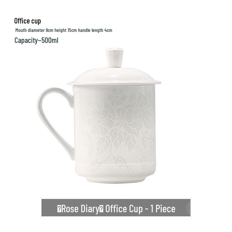 Rose Diary Ceramic Office Mug