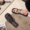 Comemore2026 New  Fashion Flats Sandals Women‘s Summer Simple Beach Roman Style Two Wearing Sandals Slippers Female Casual Shoes