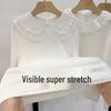 Girls' Korean Style Ruffle Collar Long Sleeve Top