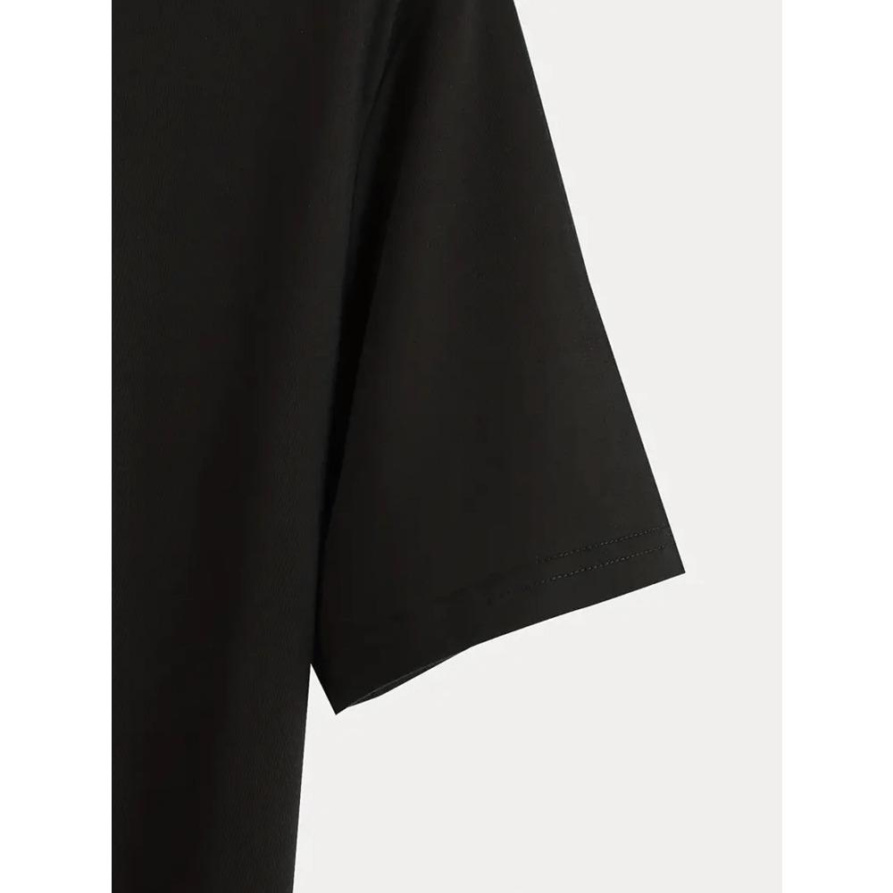 Men's Cotton Knit Graphic T-Shirt - Regular Fit Crew Neck, Short Sleeves, Medium Stretch, Geometric Camping Print