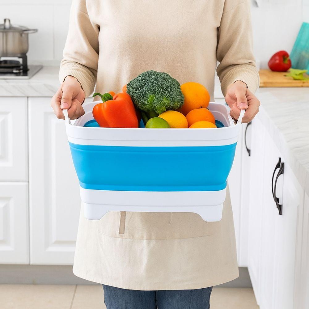 Gemüsewaschbecken mit großer Kapazität Verdickter Obst-Gemüsekorb Abtropfkorb Küche