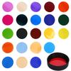 24 Color Gel Filter Set Circular Flash Light Filters for Photography Video LED Flashlight Accessory