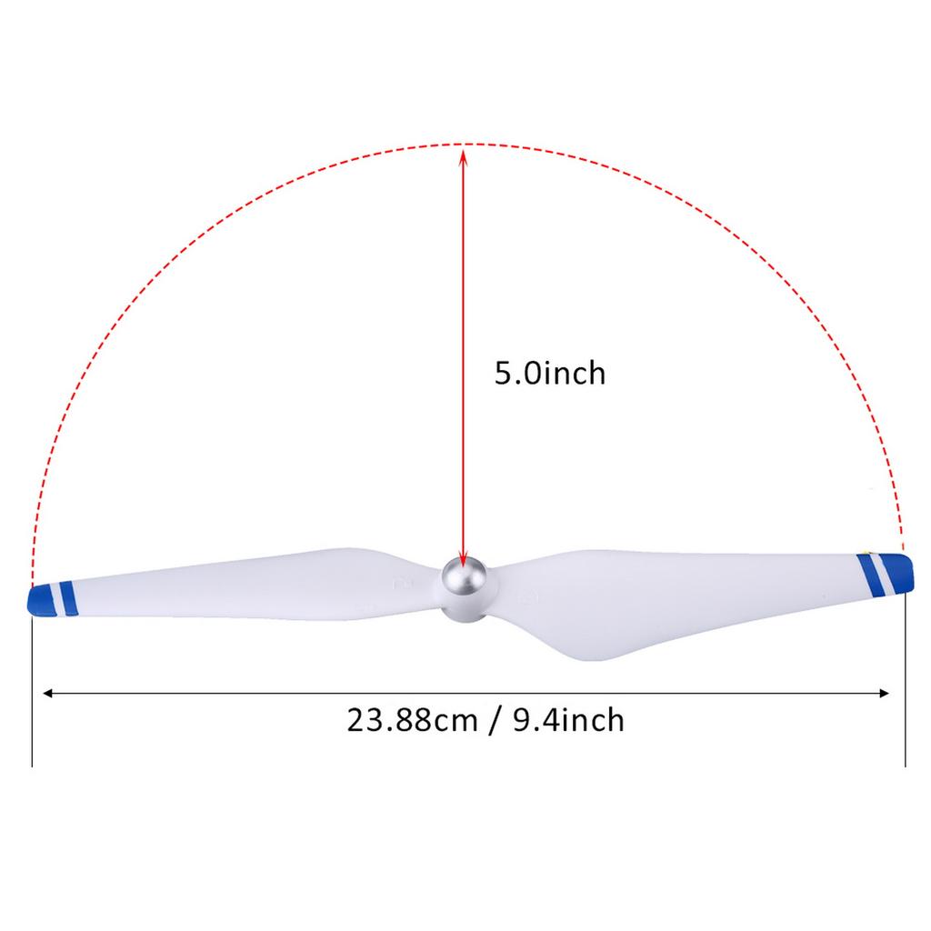 2 páry 9450 CW CCW vrtule čepele príslušenstvo pre DJI Phantom23 kvadrokoptéru (Biela   Modrá)