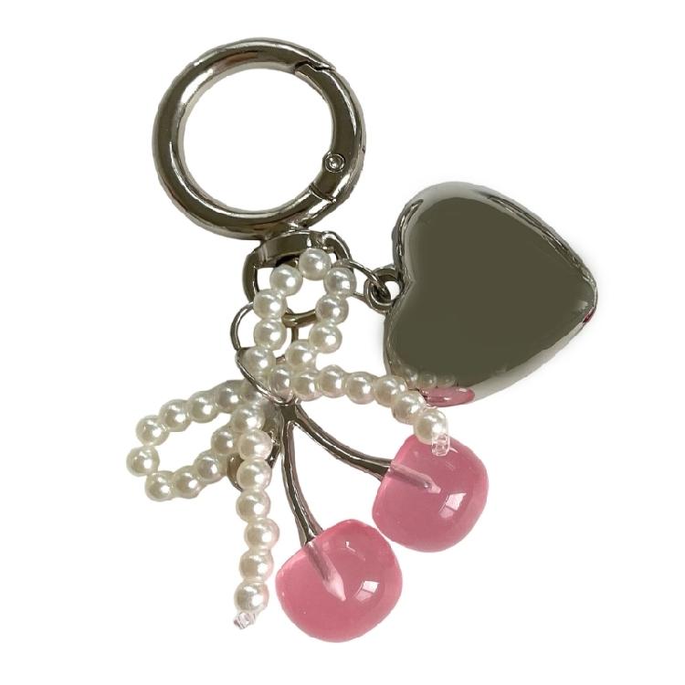 

Dense Cold Heart Keychain Mixture Bag Charm For Access Purse Travel Rudiments розовый