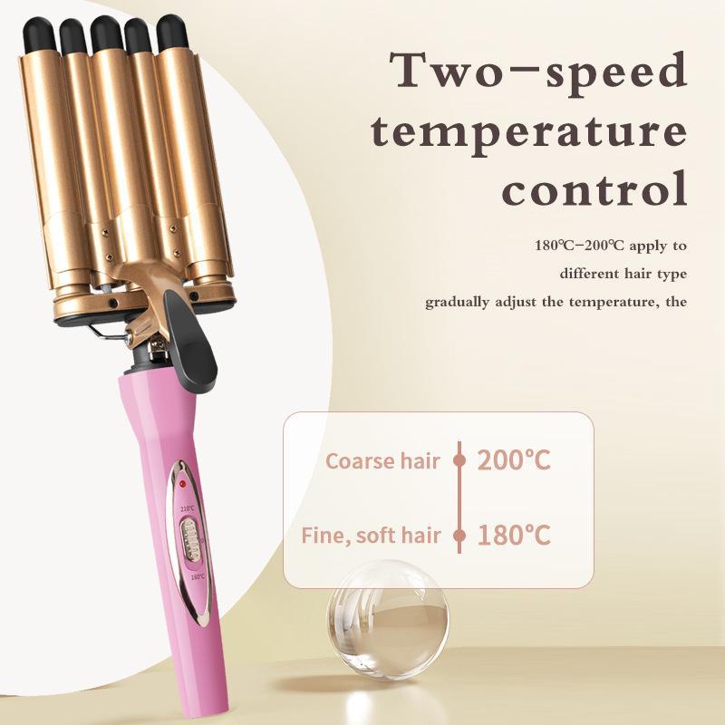 Hot Selling 5-Stick Wave Hair Curler: Large Tube Water Wave Hair Styler