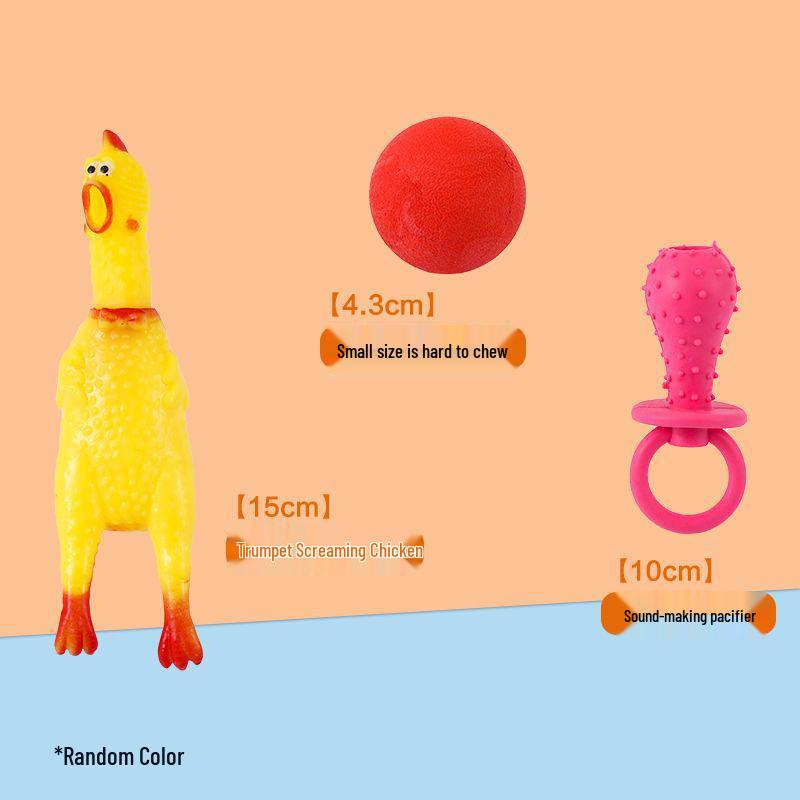 Bite-Resistant Plush Squeaky Chicken Toy for Teething Puppies and Small Dogs