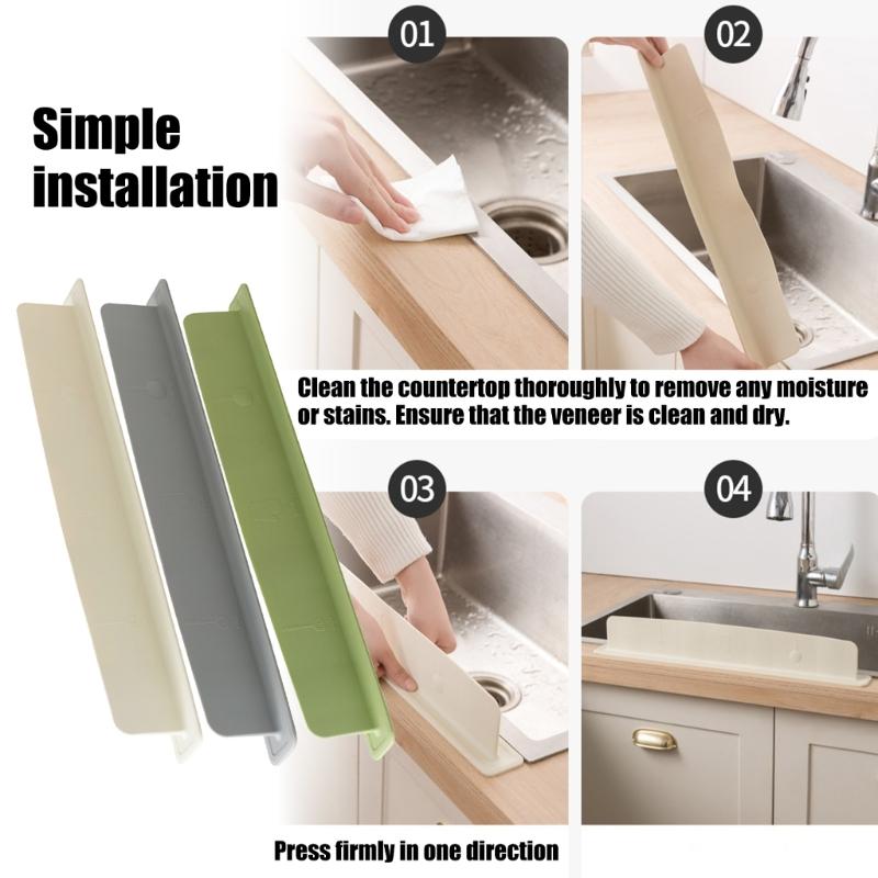 Pack Of 2 Flexible Silicone Sink Splash Guards Prevent Water Spills For Kitchen Bathroom Countertops Protections
