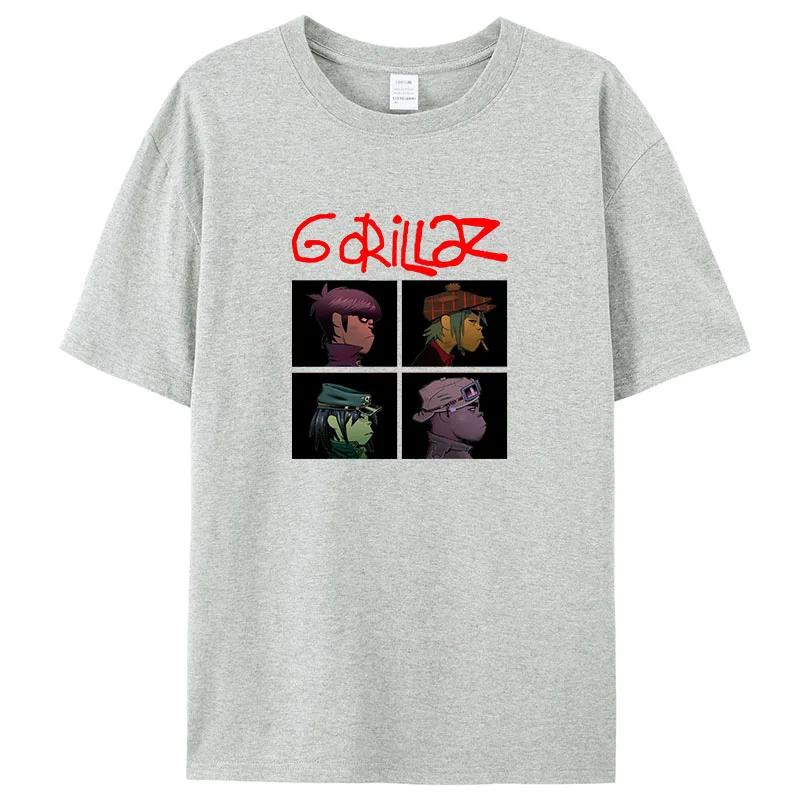 Rock Print TShirts Music Band Gorillazs Punk 90s Casual Fashion New Men Short Sleeve TShirt Unisex