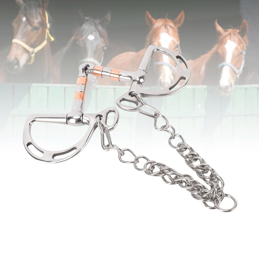 Edelstahl Geschlitzte Snaffle Verbesserte Kontrolle Hohl Gelenkiges Mundstück Pferdegebiss für den Reitsport