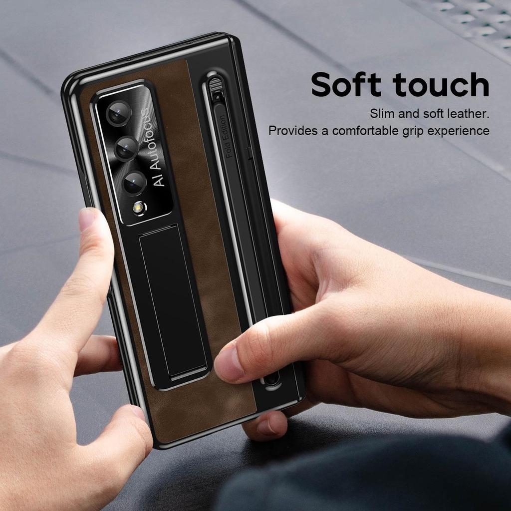 Samsung Z Fold4/5/6/7 Full Coverage Case: Includes Pen Case, Film Hinge, and Foldable Screen Protection.