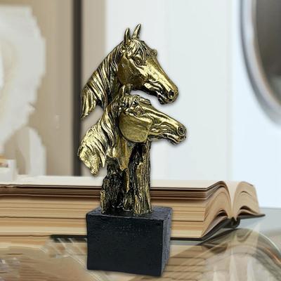 Pferdekopf-Statue Tierbüste Dekorative Skulptur Handgefertigte Harzfigur Geeignet für Zuhause Büro