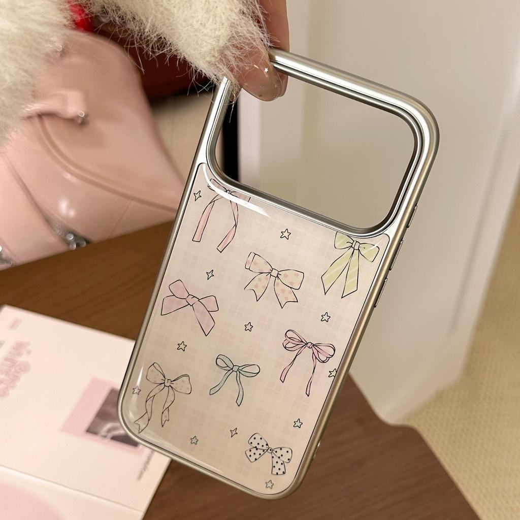 Cover Colorata con Fiocco per iPhone 16, iPhone 17 e iPhone 17 Pro Max