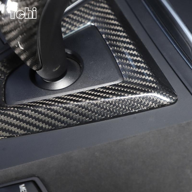 Real Carbon Fiber For BMW M2 F87 M3 F80 M4 F82 M5 F83 F10 F85 X5M F86 X6M F12 Car Center Console Gear Shift Knob Trim Cover