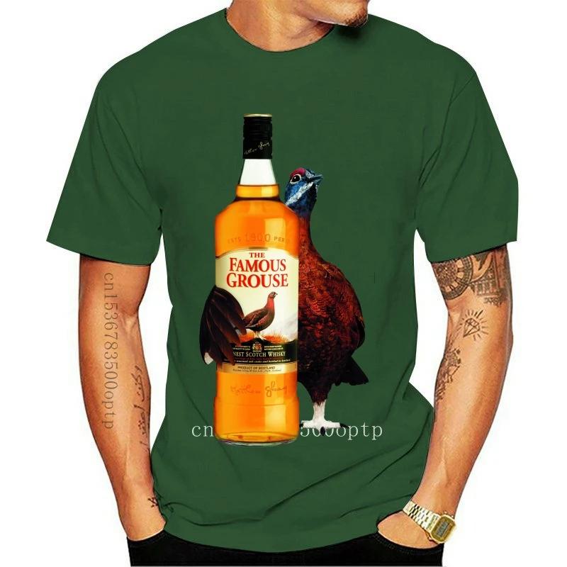 Новая футболка с логотипом шотландского виски The Famous Grouse Fruit Of The Loom S XXL Брендовая Мужская с коротким рукавом Мужская Приталенная Футболка S разноцветный