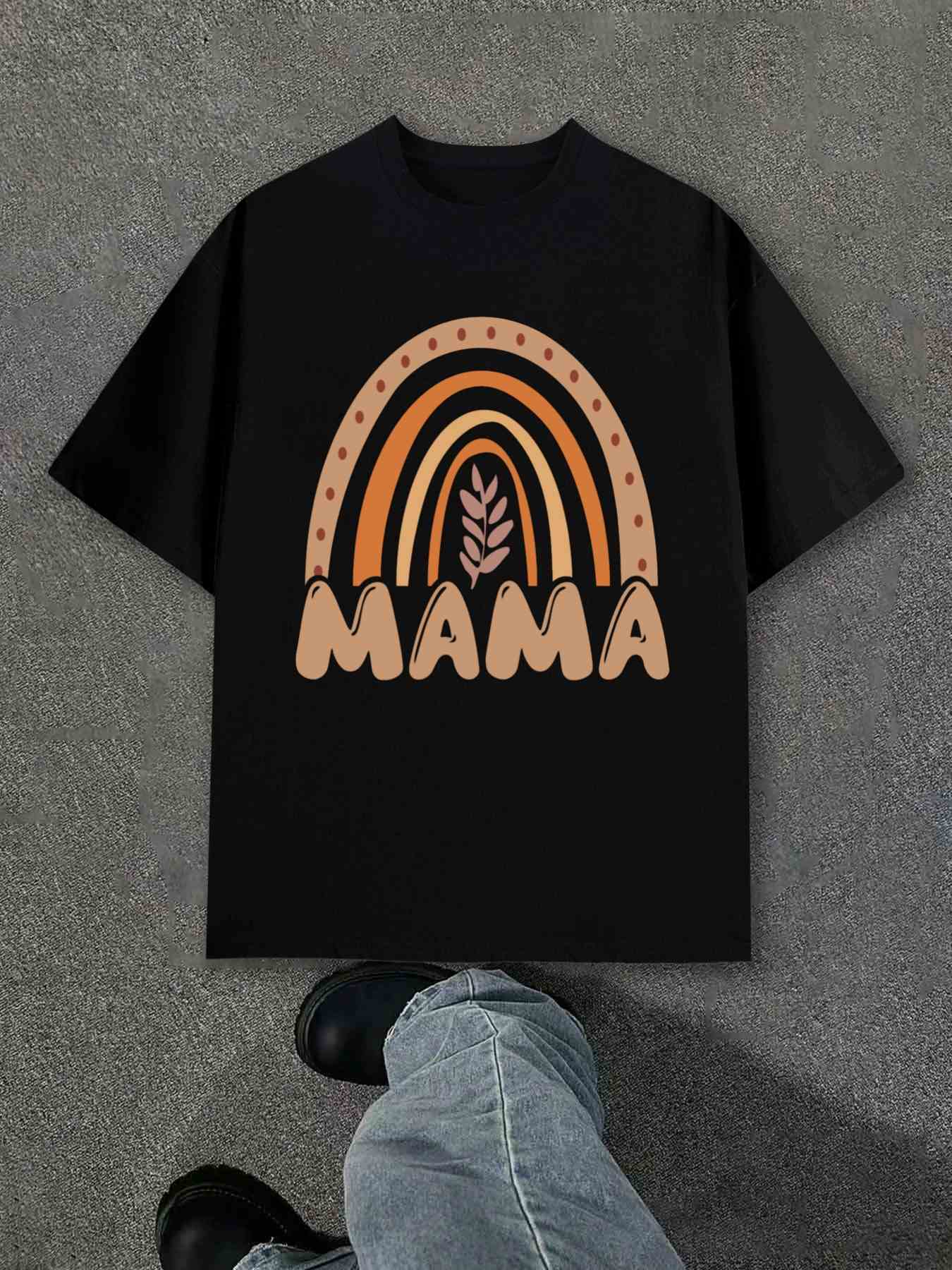 Men s T-Shirt Y2K Rainbow Mama Black 3XL