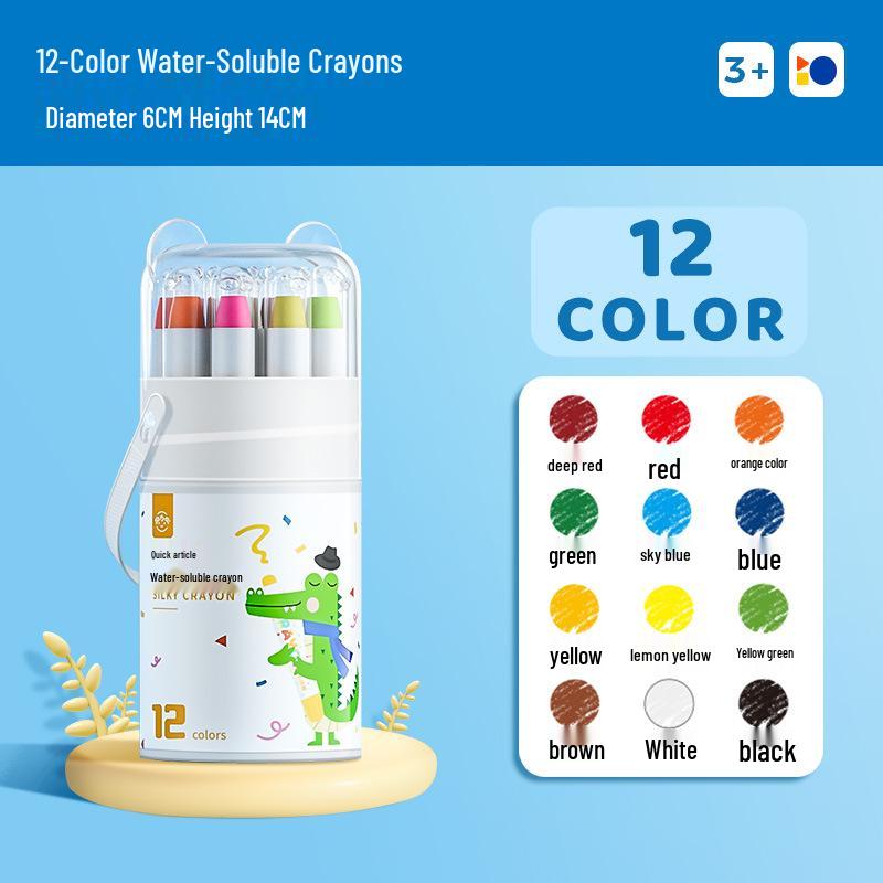 

48-Color Washable Crayons & Oil Pastels - Safe, Non-Messy Drawing Set for Kids