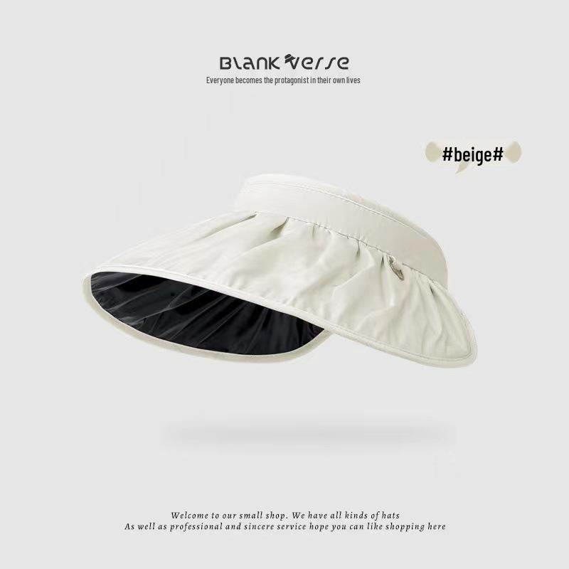 Women's UV Protection Open-Top Beach Hat with Face Cover