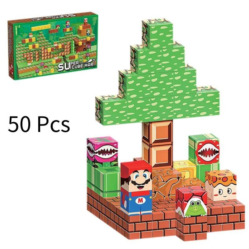 Vibrant Magnetic Building Blocks Set Minecraft Theme Diy Construction Toys