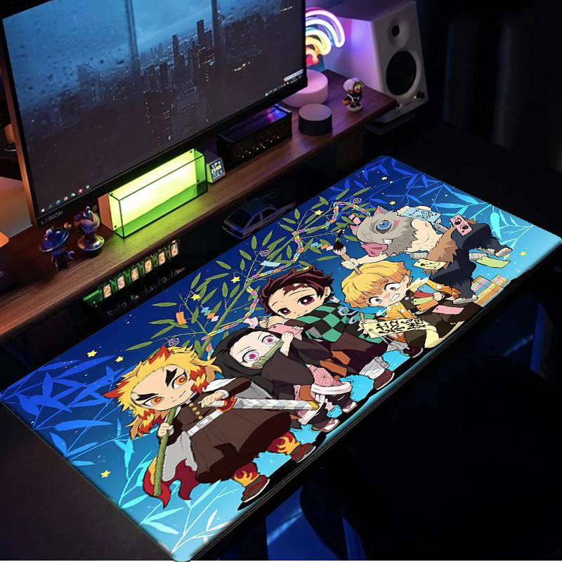 Anime Slayer Characters Mouse Pad, Rubber Base, Mouse Pad for Gamers and Office Use, Gaming Desk , Easy To Clean Mat Christmas fan gifts