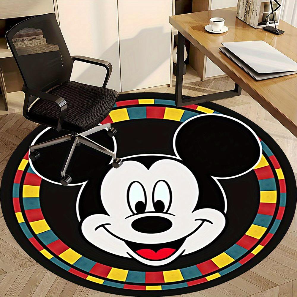 

1pc Colorful Mickey Mouse Design Round Rug - Perfect for Home Office, Living Room, or Home Bedroom Decor -0412212 80cm by 80cm