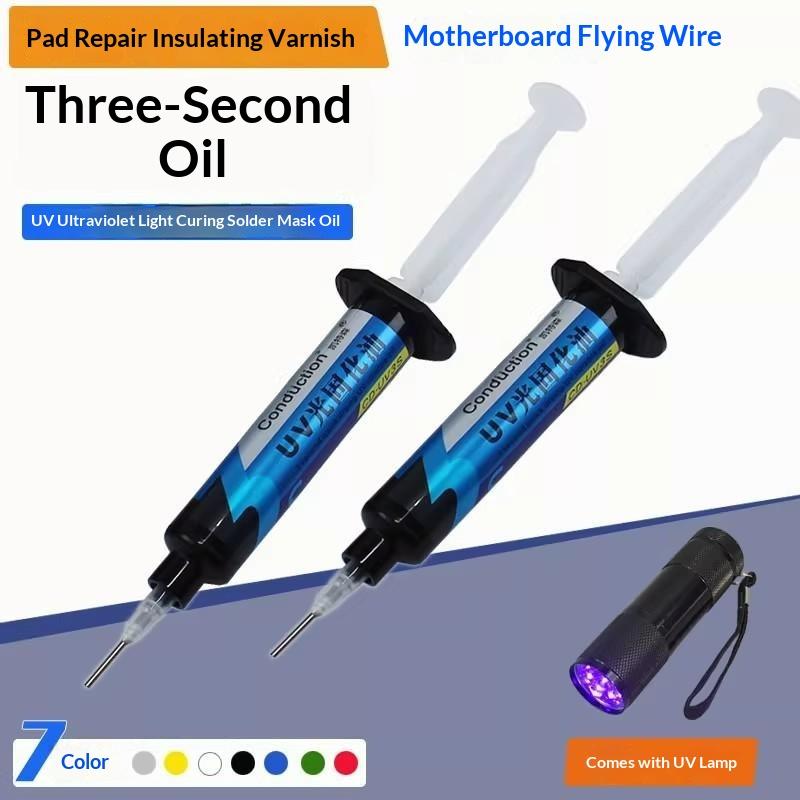 3 Second Fast Curing UV Curable Solder High Conductivity for Circuit Board Repair Electronic Soldering Work