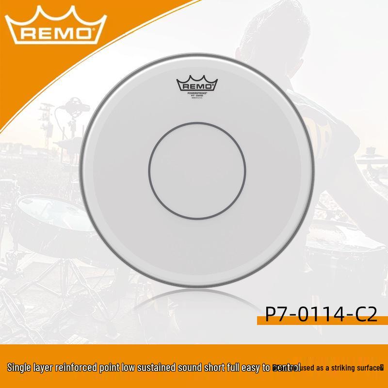 Allied Parts 14" REMO Sandblasted Swedish Drum Kit, Black and White Single Ply Resonance Drumhead