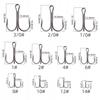 Fishing Hooks, Black Metallic, Diamond-Sharpeted, Box Of 10 Pcs. 6#