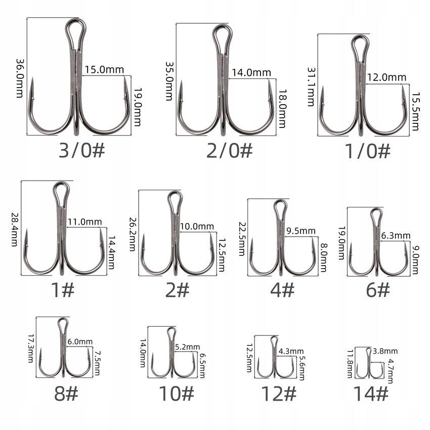 Fishing Hooks, Black Metallic, Diamond-Sharpeted, Box Of 10 Pcs. 6#